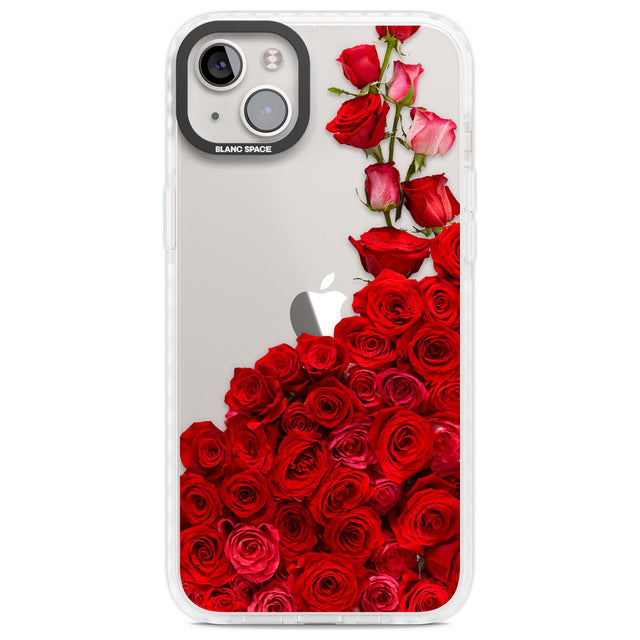 Floral Roses Phone Case iPhone 14 Plus / Impact Case Blanc Space