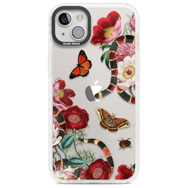 Botanical Snake Phone Case iPhone 14 Plus / Impact Case Blanc Space