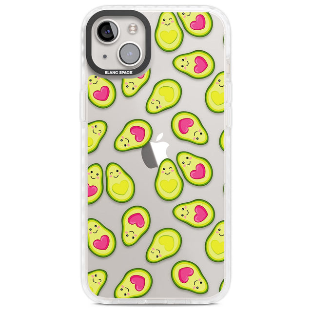 Avocado Love Phone Case iPhone 14 Plus / Impact Case Blanc Space