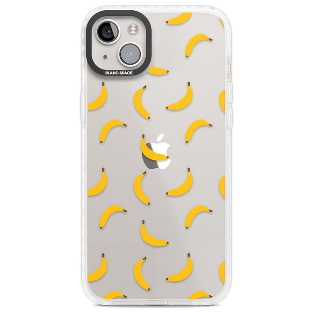Banana Pattern Phone Case iPhone 14 Plus / Impact Case Blanc Space