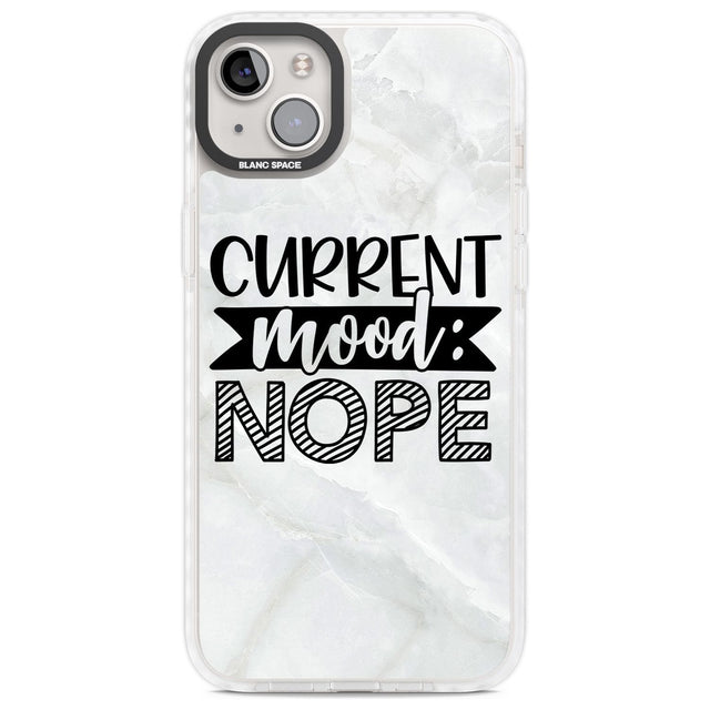 Current Mood NOPE Phone Case iPhone 14 Plus / Impact Case Blanc Space