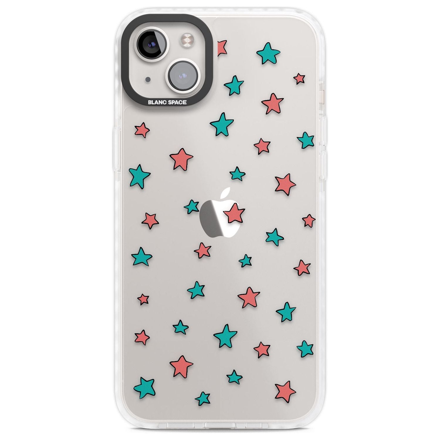 Heartstopper Stars Pattern Phone Case iPhone 14 Plus / Impact Case Blanc Space