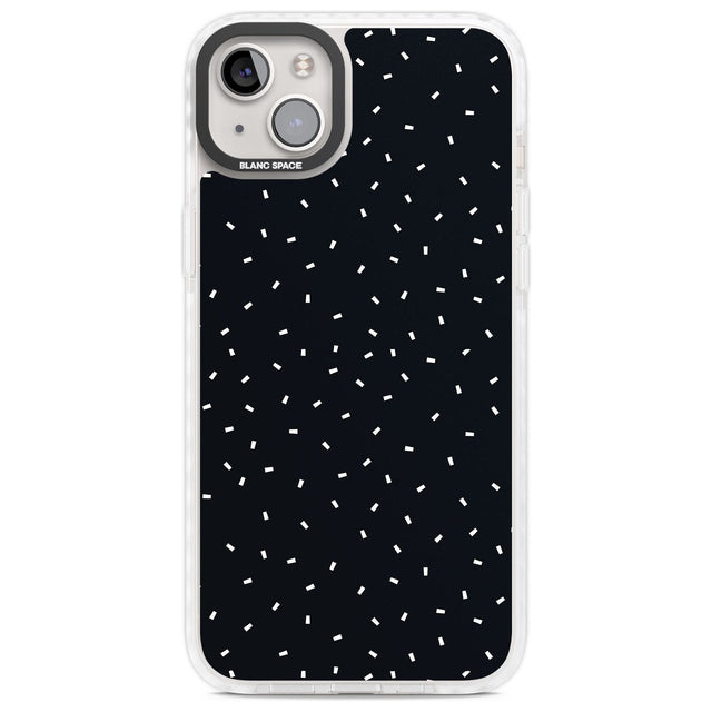 Confetti (Black) Phone Case iPhone 14 Plus / Impact Case Blanc Space
