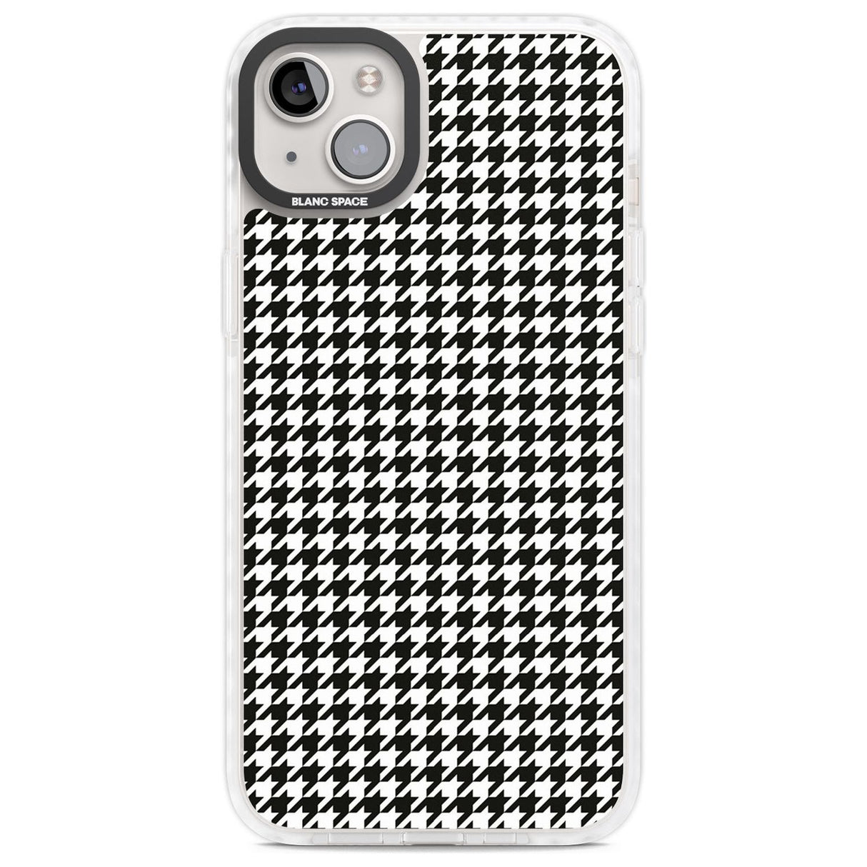 Chic Houndstooth Check Phone Case iPhone 14 Plus / Impact Case Blanc Space