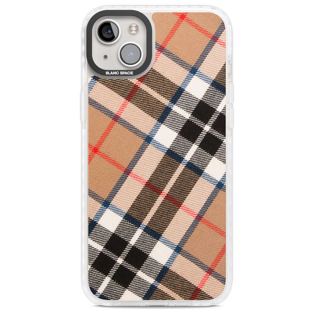 Haymarket Check Phone Case iPhone 14 Plus / Impact Case Blanc Space