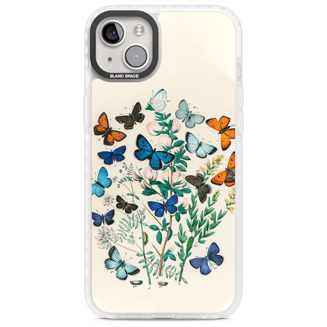 European Butterflies Phone Case iPhone 14 Plus / Impact Case Blanc Space