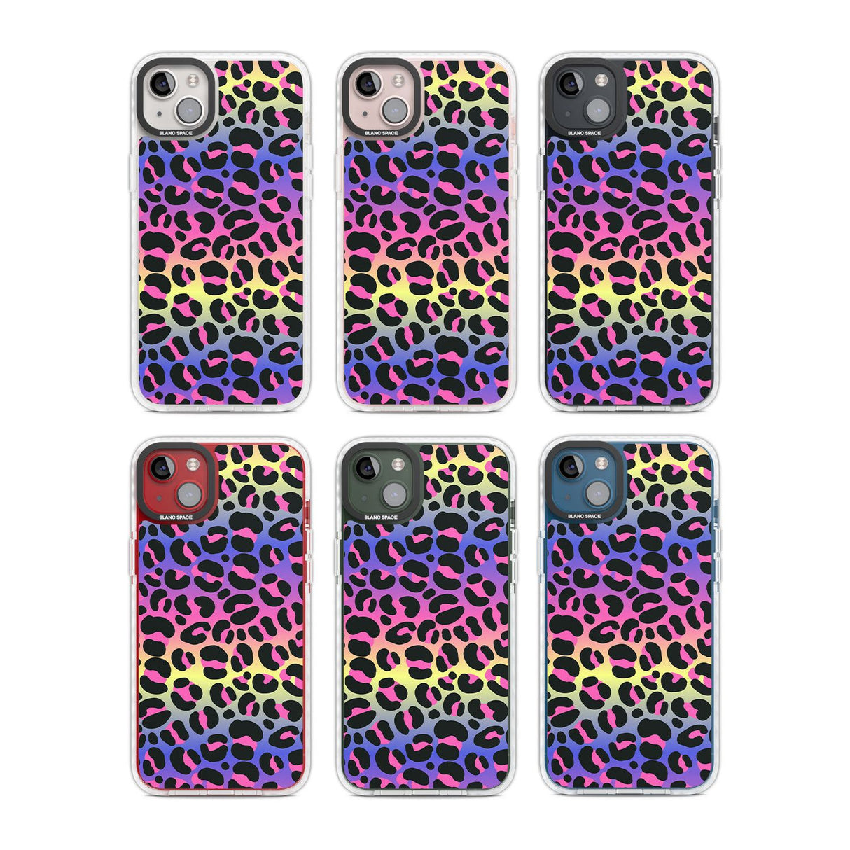 Rainbow Gradient Leopard Print