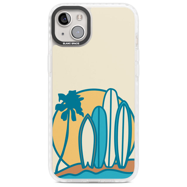 Beach Bound Phone Case iPhone 14 Plus / Impact Case Blanc Space