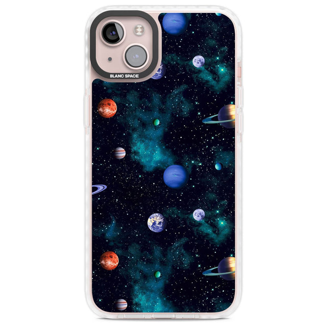 Deep Space Phone Case iPhone 14 Plus / Impact Case Blanc Space