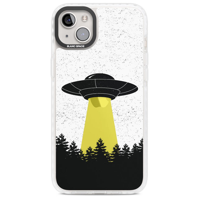 Alien Abduction Phone Case iPhone 14 Plus / Impact Case Blanc Space