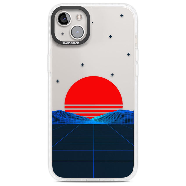 Japanese Sunset Vaporwave Phone Case iPhone 14 Plus / Impact Case Blanc Space