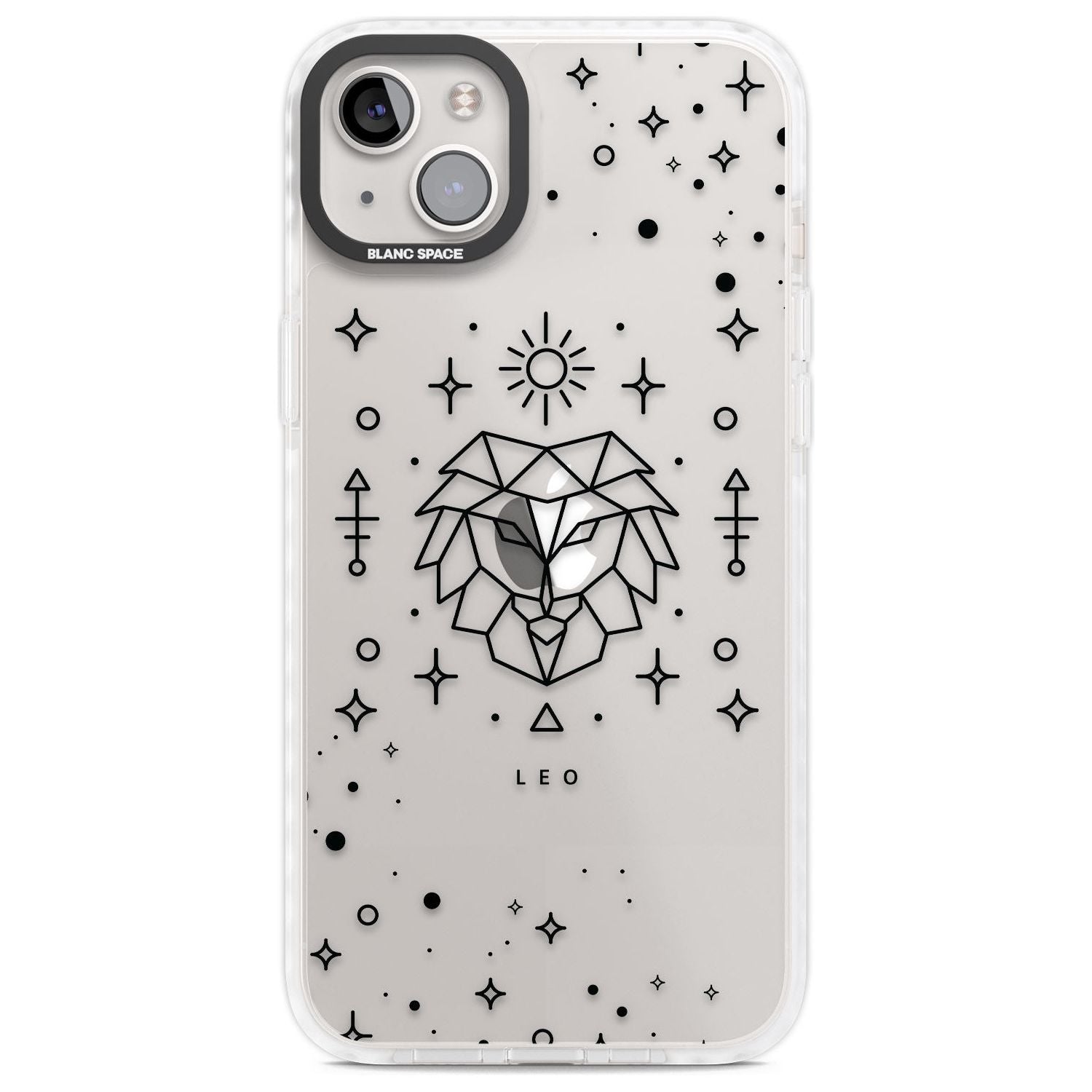 Leo Emblem - Transparent Design Phone Case iPhone 14 Plus / Impact Case Blanc Space