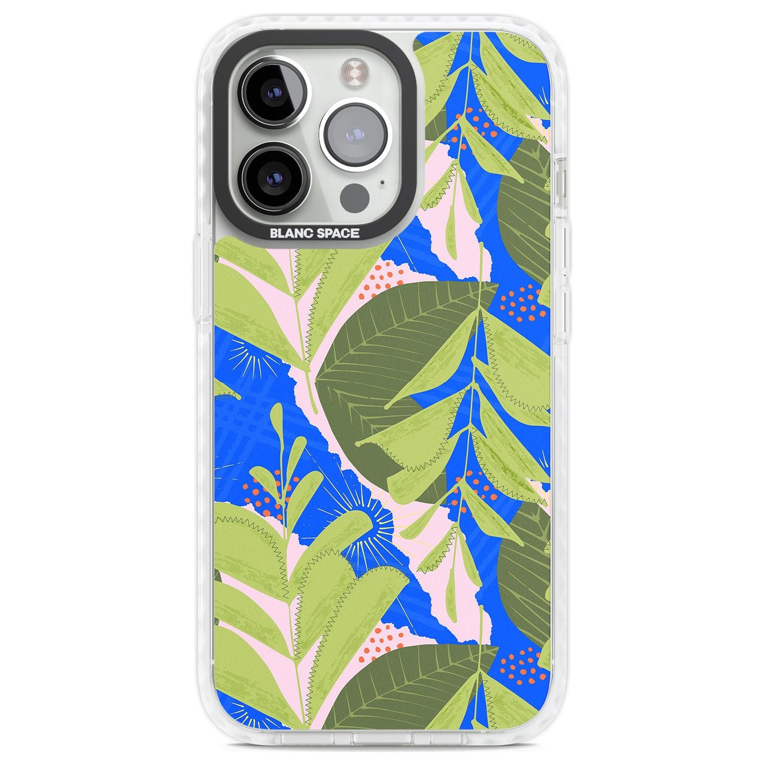 Fern Leaves Abstract Pattern Phone Case iPhone 13 Pro / Impact Case,iPhone 14 Pro / Impact Case,iPhone 15 Pro Max / Impact Case,iPhone 15 Pro / Impact Case Blanc Space