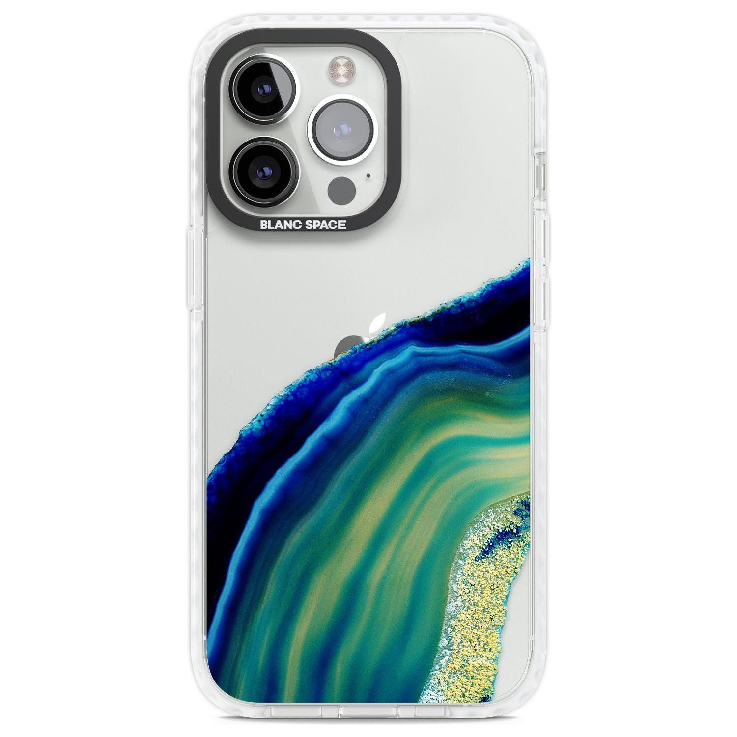 Green & Blue Gemstone Crystal Phone Case iPhone 13 Pro / Impact Case,iPhone 14 Pro / Impact Case,iPhone 15 Pro Max / Impact Case,iPhone 15 Pro / Impact Case Blanc Space