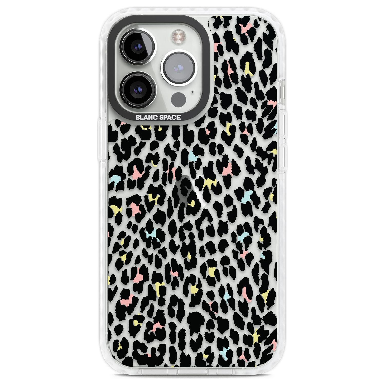 Mixed Pastels Leopard Print - Transparent Phone Case iPhone 13 Pro / Impact Case,iPhone 14 Pro / Impact Case,iPhone 15 Pro Max / Impact Case,iPhone 15 Pro / Impact Case Blanc Space