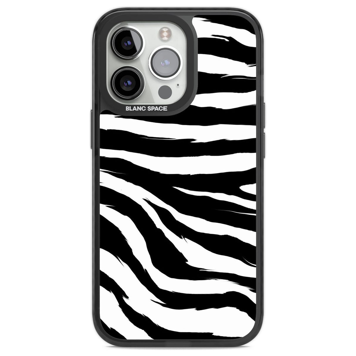 Black Zebra Print Phone Case iPhone 13 Pro / Black Impact Case,iPhone 14 Pro / Black Impact Case,iPhone 15 Pro / Black Impact Case,iPhone 15 Pro Max / Black Impact Case Blanc Space