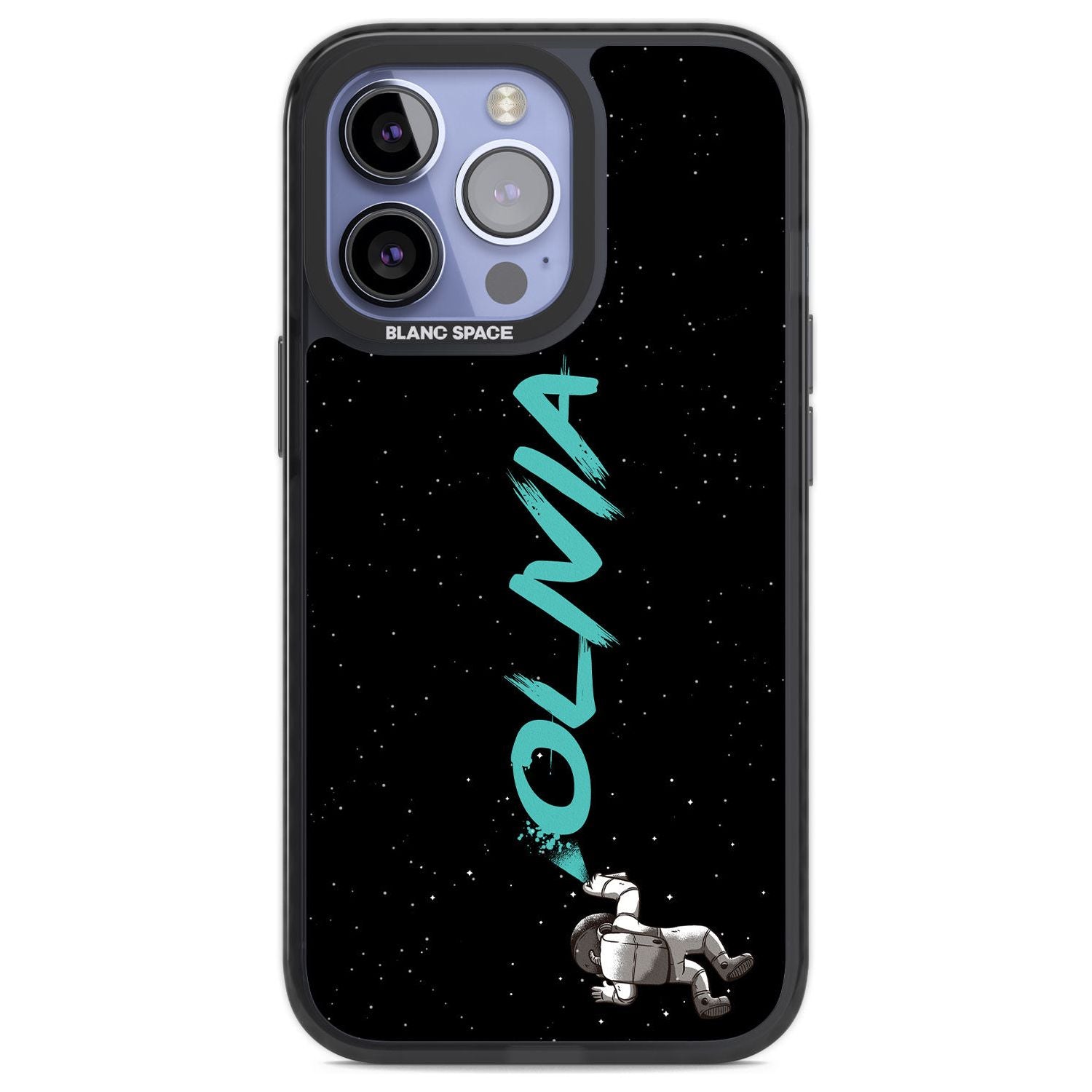 Personalised Graffiti Astronaut Custom Phone Case iPhone 13 Pro / Black Impact Case,iPhone 14 Pro / Black Impact Case,iPhone 15 Pro Max / Black Impact Case,iPhone 15 Pro / Black Impact Case Blanc Space