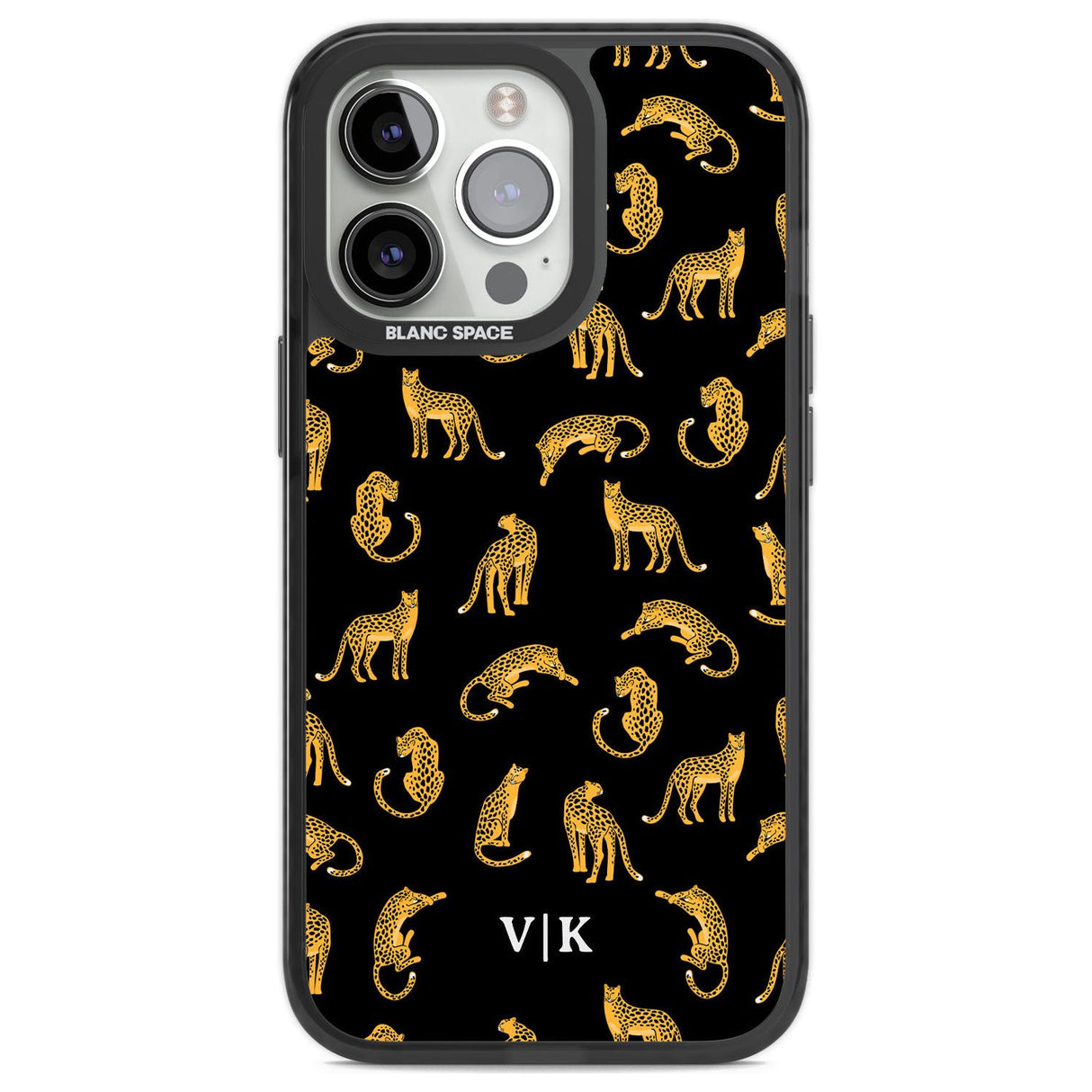 Personalised Cheetah Pattern: Black Custom Phone Case iPhone 13 Pro / Black Impact Case,iPhone 14 Pro / Black Impact Case,iPhone 15 Pro Max / Black Impact Case,iPhone 15 Pro / Black Impact Case Blanc Space