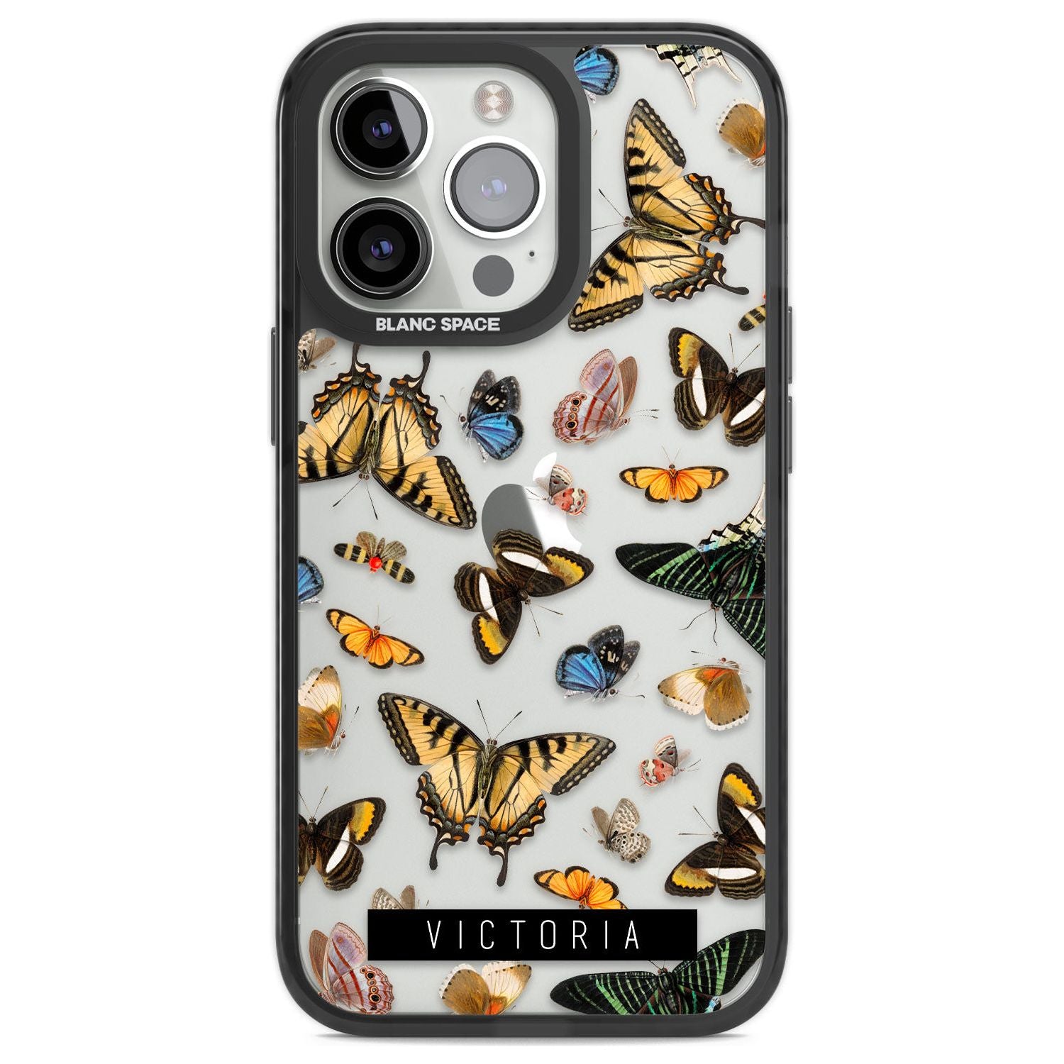 Personalised Photorealistic Butterfly Custom Phone Case iPhone 13 Pro / Black Impact Case,iPhone 14 Pro / Black Impact Case,iPhone 15 Pro Max / Black Impact Case,iPhone 15 Pro / Black Impact Case Blanc Space