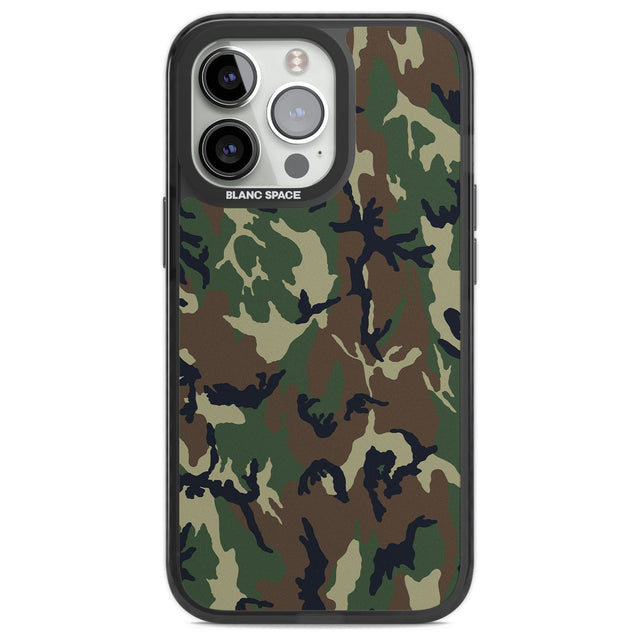 Forest Green Camo Phone Case iPhone 13 Pro / Black Impact Case,iPhone 14 Pro / Black Impact Case,iPhone 15 Pro / Black Impact Case,iPhone 15 Pro Max / Black Impact Case Blanc Space
