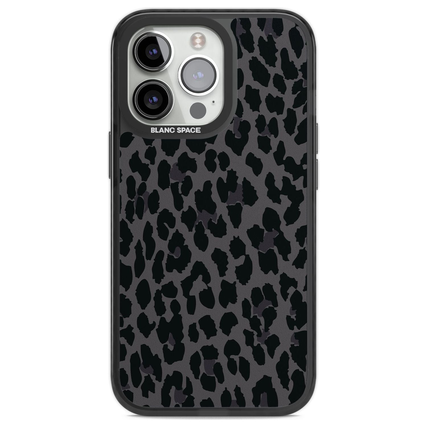 Dark Animal Print Pattern Large Leopard Phone Case iPhone 13 Pro / Black Impact Case,iPhone 14 Pro / Black Impact Case,iPhone 15 Pro Max / Black Impact Case,iPhone 15 Pro / Black Impact Case Blanc Space