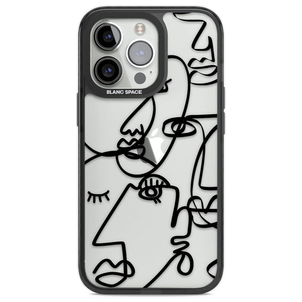 Abstract Line Art Black Clear