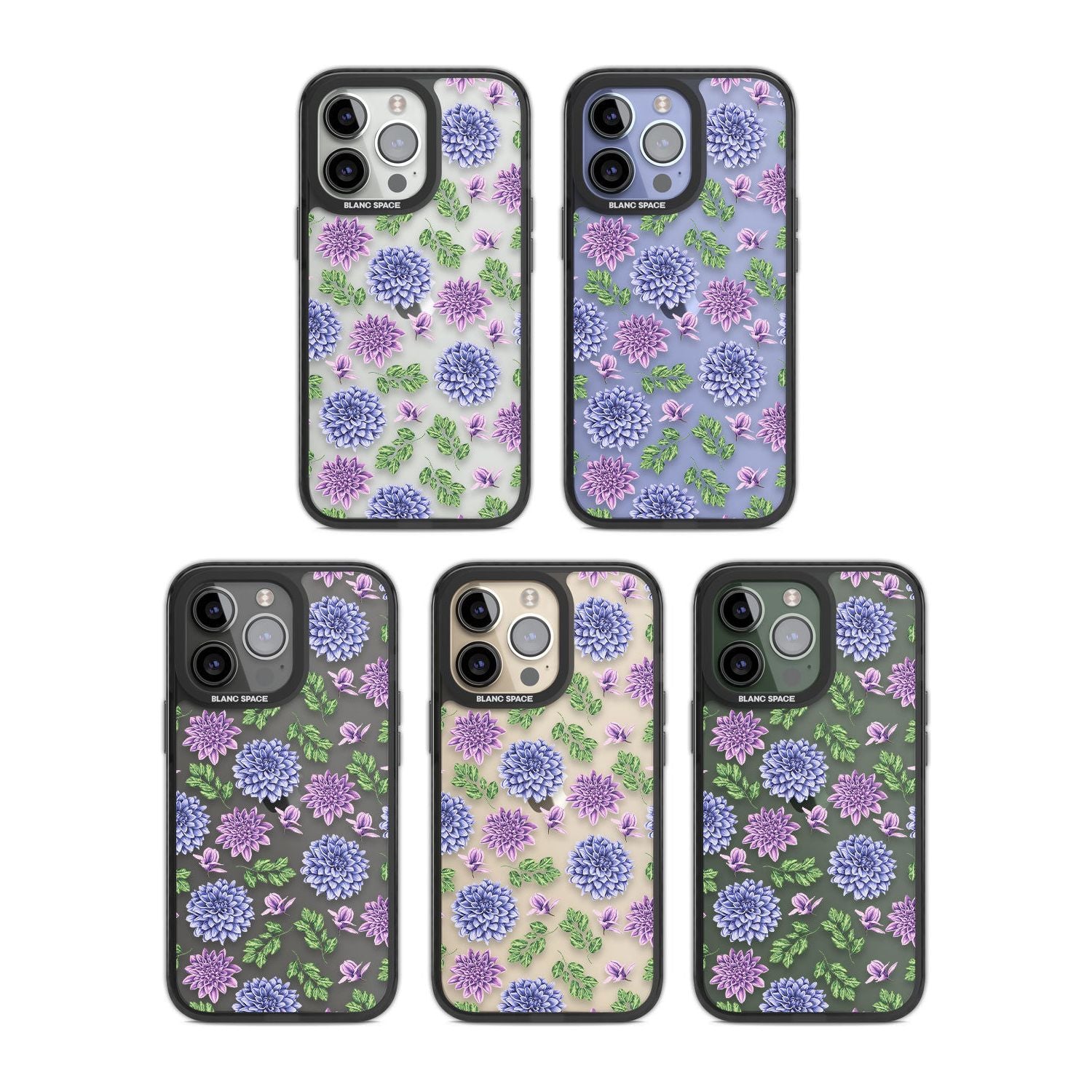 Purple Dahlias Floral