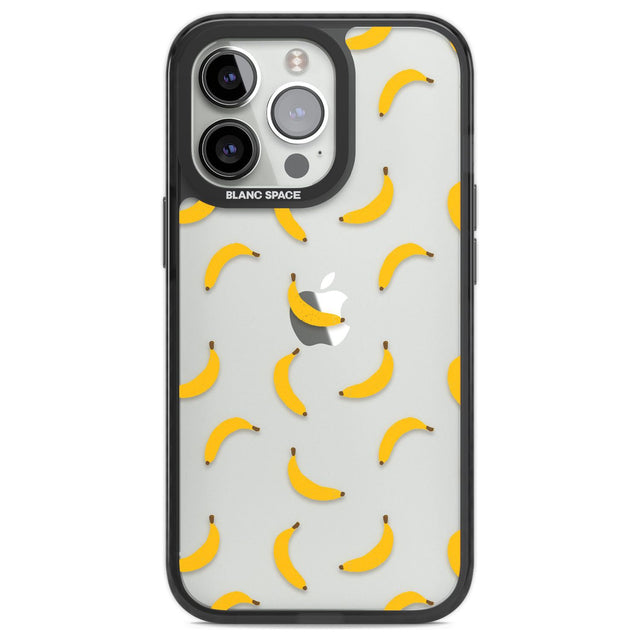 Banana Pattern Phone Case iPhone 13 Pro / Black Impact Case,iPhone 14 Pro / Black Impact Case,iPhone 15 Pro Max / Black Impact Case,iPhone 15 Pro / Black Impact Case Blanc Space