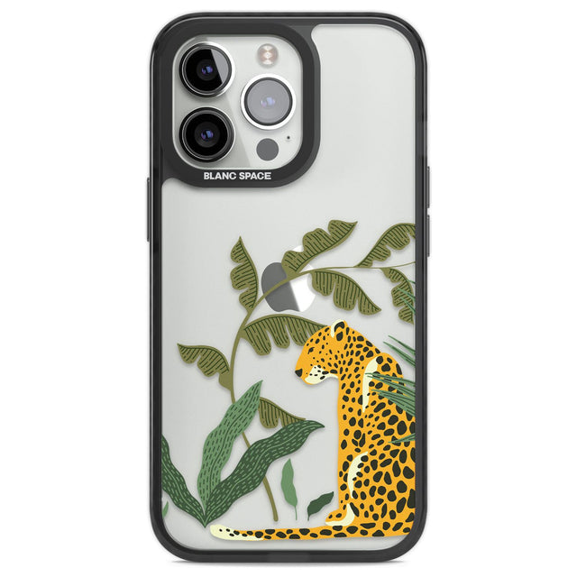 Large Jaguar Clear Jungle Cat Pattern Phone Case iPhone 13 Pro / Black Impact Case,iPhone 14 Pro / Black Impact Case,iPhone 15 Pro Max / Black Impact Case,iPhone 15 Pro / Black Impact Case Blanc Space