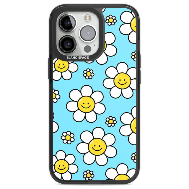 Daisy Faces Kawaii Pattern Phone Case iPhone 13 Pro / Black Impact Case,iPhone 14 Pro / Black Impact Case,iPhone 15 Pro Max / Black Impact Case,iPhone 15 Pro / Black Impact Case Blanc Space