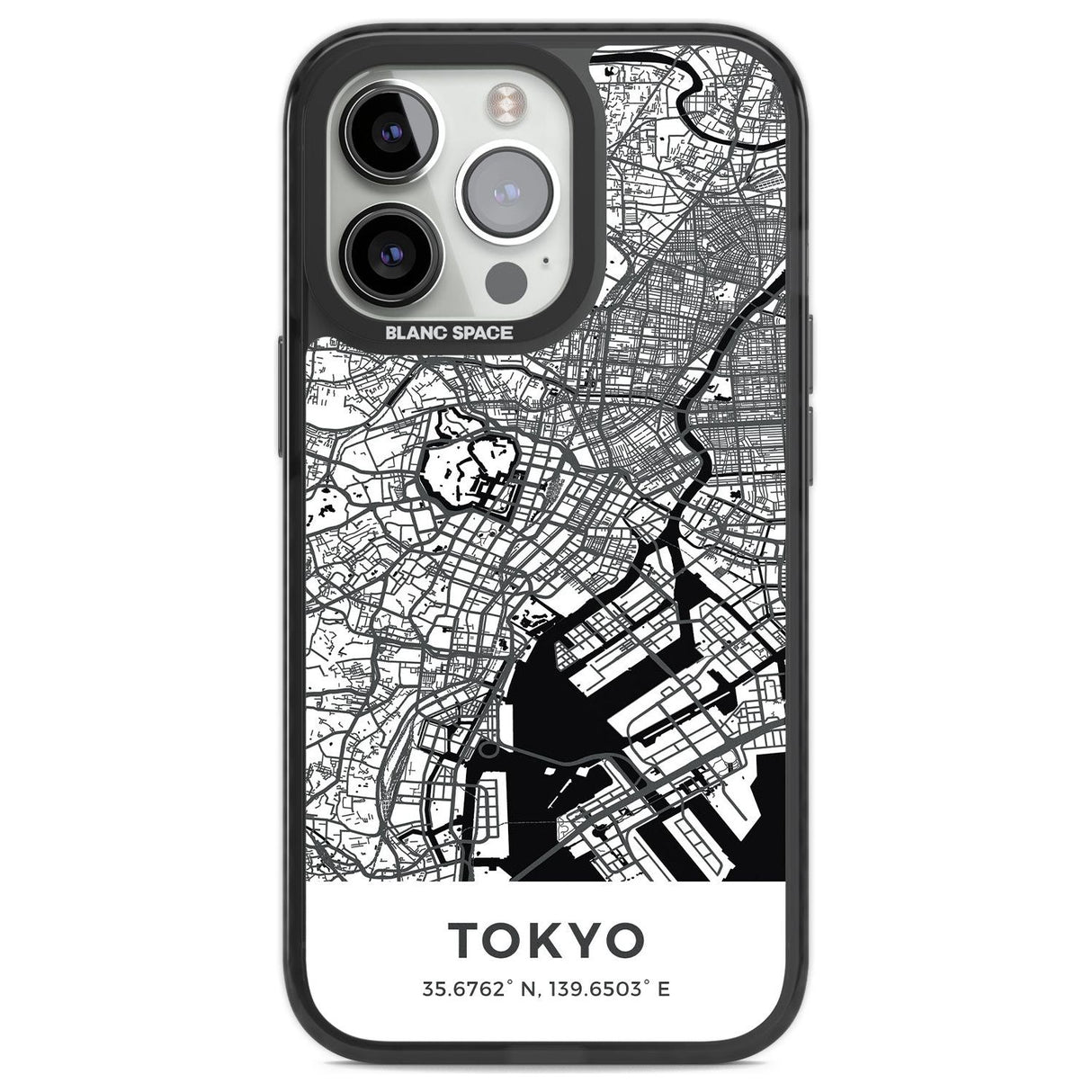 Map of Tokyo, Japan Phone Case iPhone 13 Pro / Black Impact Case,iPhone 14 Pro / Black Impact Case,iPhone 15 Pro Max / Black Impact Case,iPhone 15 Pro / Black Impact Case Blanc Space