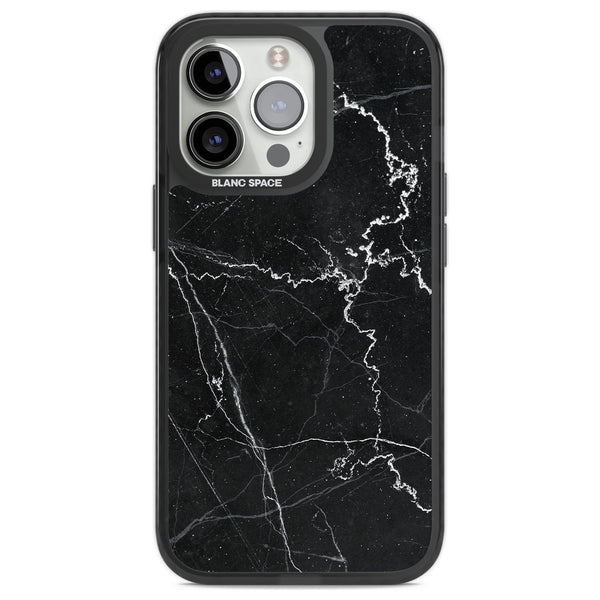 Bold Black Marble With White Texture