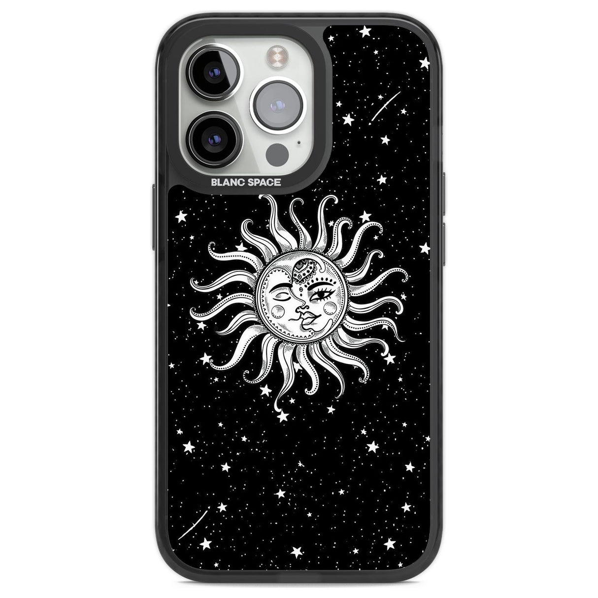 Mystic Sun Moon Phone Case iPhone 13 Pro / Black Impact Case,iPhone 14 Pro / Black Impact Case,iPhone 15 Pro / Black Impact Case,iPhone 15 Pro Max / Black Impact Case Blanc Space