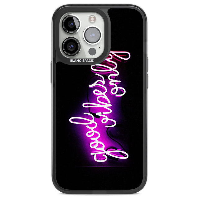 Good Vibes Only Pink Neon Phone Case iPhone 13 Pro / Black Impact Case,iPhone 14 Pro / Black Impact Case,iPhone 15 Pro Max / Black Impact Case,iPhone 15 Pro / Black Impact Case Blanc Space