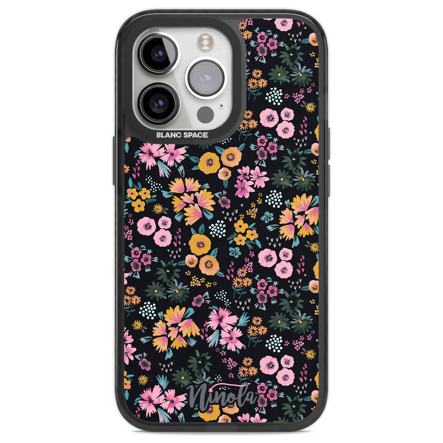 Little Flowers Phone Case iPhone 13 Pro / Black Impact Case,iPhone 14 Pro / Black Impact Case,iPhone 15 Pro Max / Black Impact Case,iPhone 15 Pro / Black Impact Case Blanc Space