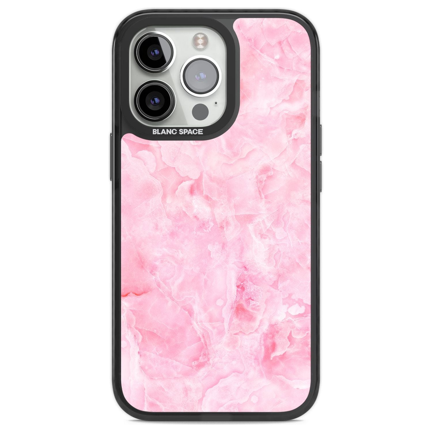 Bright Pink Onyx Marble Texture Phone Case iPhone 13 Pro / Black Impact Case,iPhone 14 Pro / Black Impact Case,iPhone 15 Pro Max / Black Impact Case,iPhone 15 Pro / Black Impact Case Blanc Space
