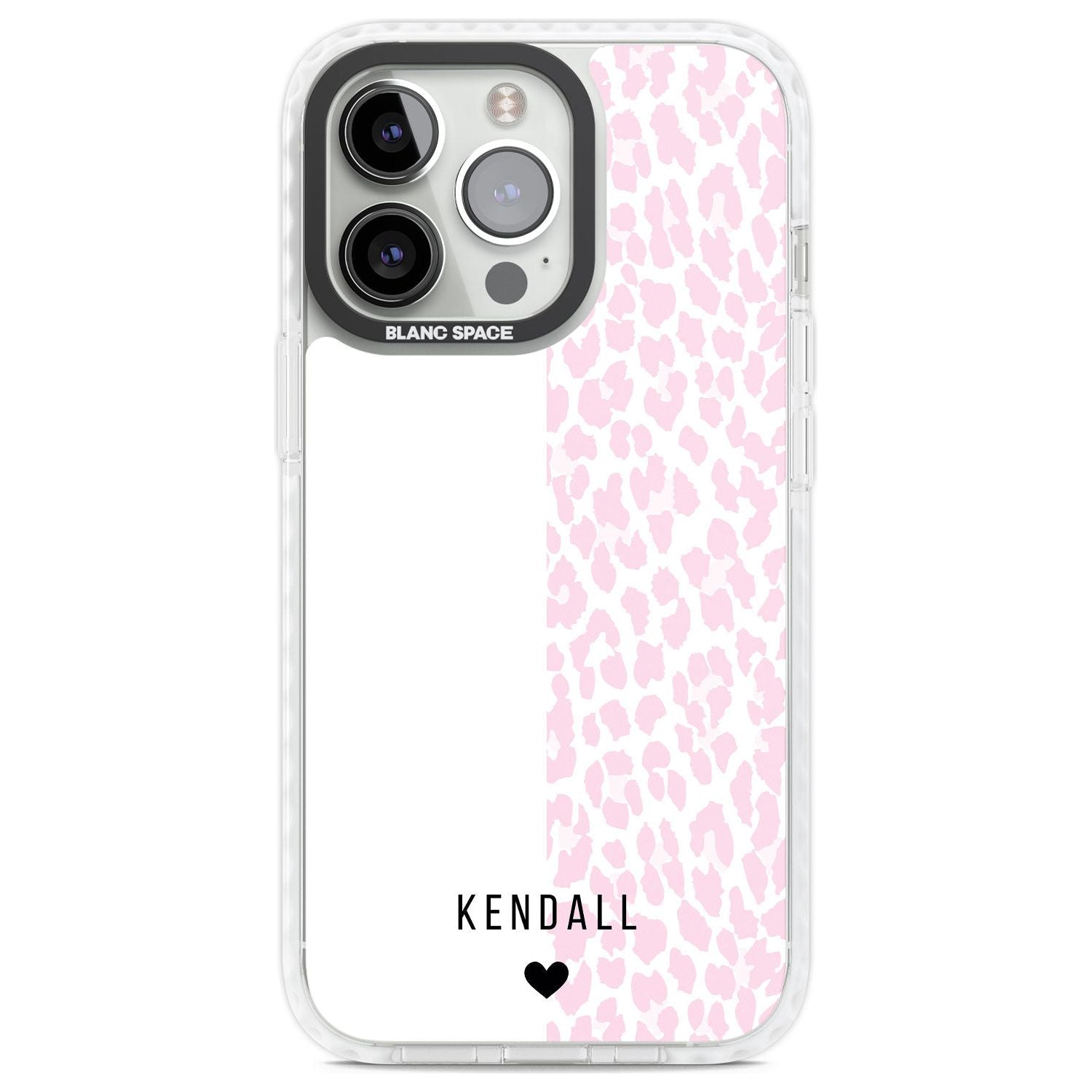 Personalised Pink & White Leopard Spots Custom Phone Case iPhone 13 Pro / Impact Case,iPhone 14 Pro / Impact Case,iPhone 15 Pro Max / Impact Case,iPhone 15 Pro / Impact Case Blanc Space