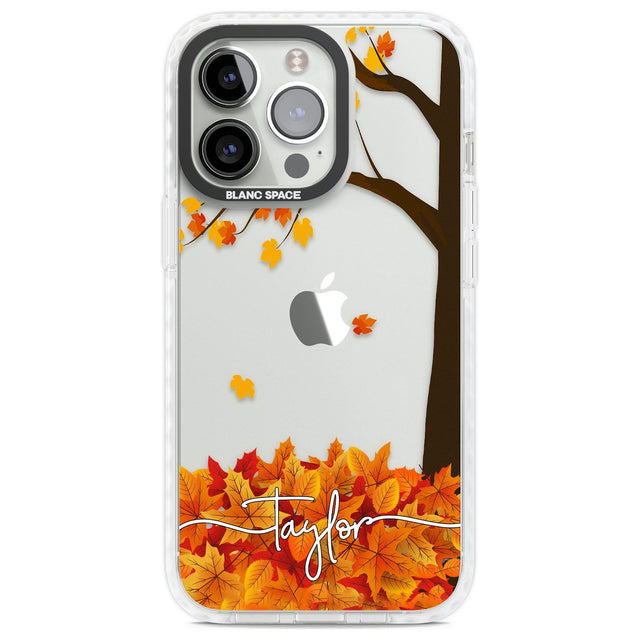 Personalised Autumn Leaves Custom Phone Case iPhone 13 Pro / Impact Case,iPhone 14 Pro / Impact Case,iPhone 15 Pro Max / Impact Case,iPhone 15 Pro / Impact Case Blanc Space
