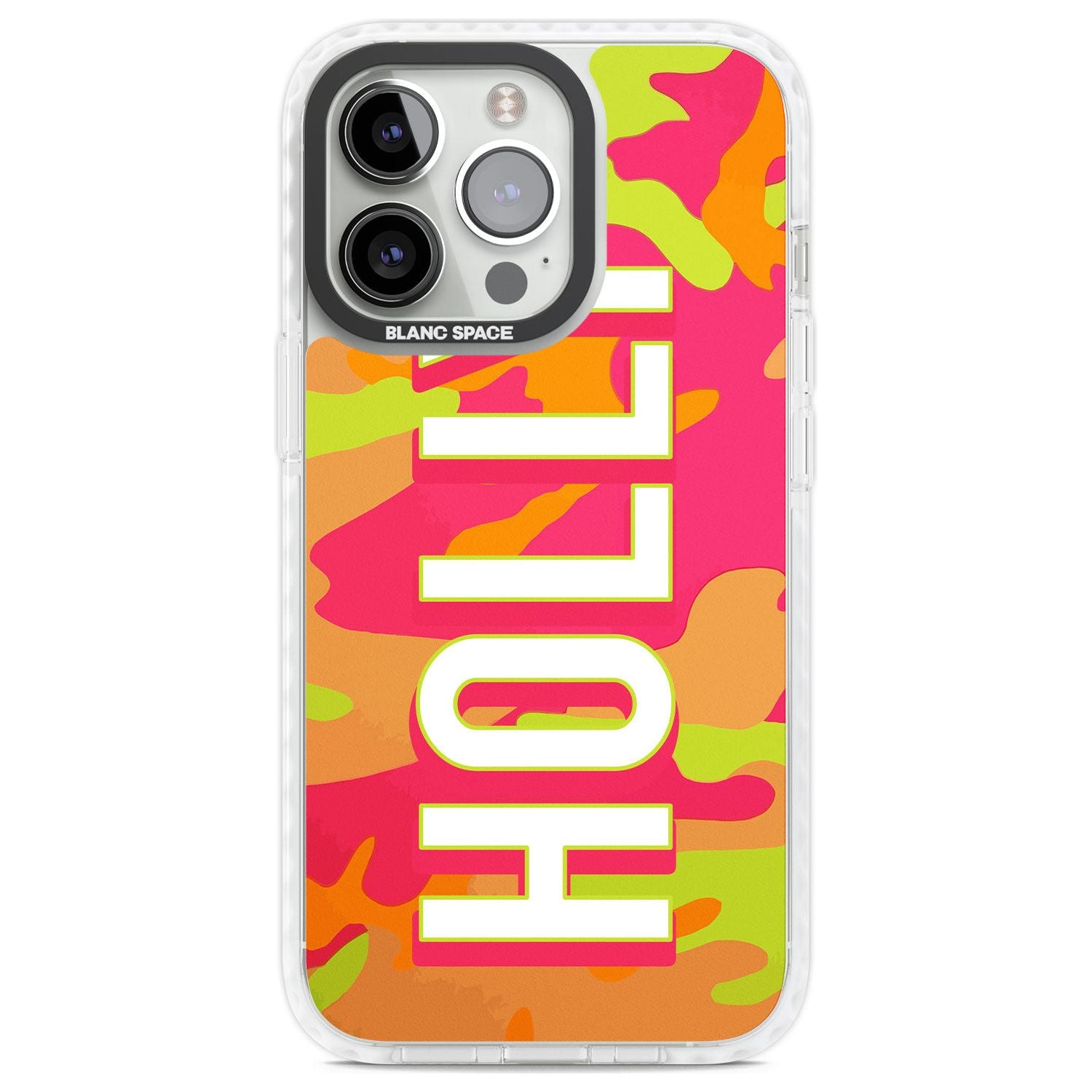 Personalised Colourful Neon Camo Custom Phone Case iPhone 13 Pro / Impact Case,iPhone 14 Pro / Impact Case,iPhone 15 Pro Max / Impact Case,iPhone 15 Pro / Impact Case Blanc Space