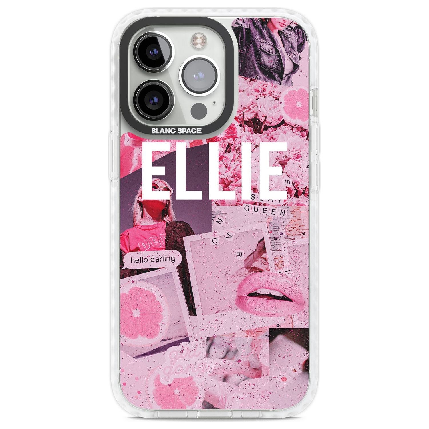 Personalised Sweet Pink Fashion Collage Custom Phone Case iPhone 13 Pro / Impact Case,iPhone 14 Pro / Impact Case,iPhone 15 Pro Max / Impact Case,iPhone 15 Pro / Impact Case Blanc Space