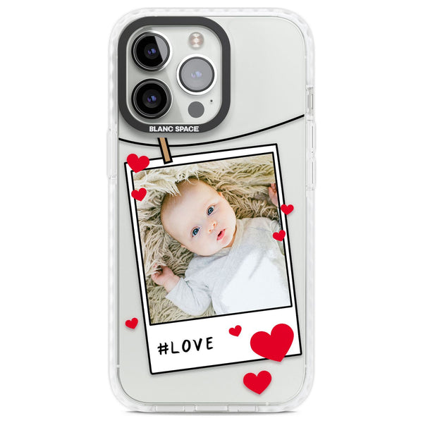 Personalised Paperclip & Hearts Polaroid