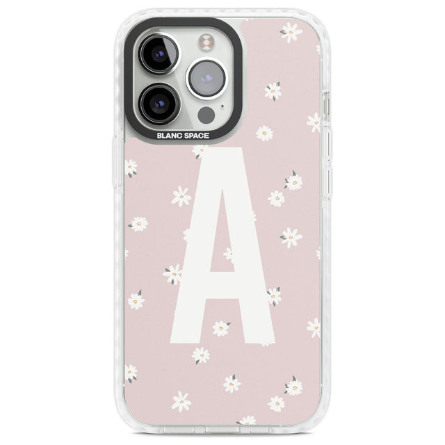 Personalised Pink Daisy Personalised Custom Phone Case iPhone 13 Pro / Impact Case,iPhone 14 Pro / Impact Case,iPhone 15 Pro Max / Impact Case,iPhone 15 Pro / Impact Case Blanc Space