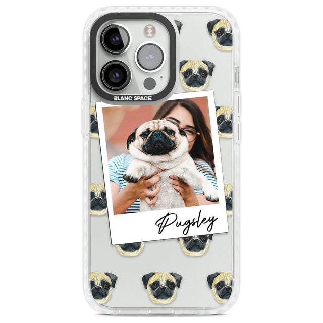 Personalised Pug - Dog Photo Custom Phone Case iPhone 13 Pro / Impact Case,iPhone 14 Pro / Impact Case,iPhone 15 Pro Max / Impact Case,iPhone 15 Pro / Impact Case Blanc Space