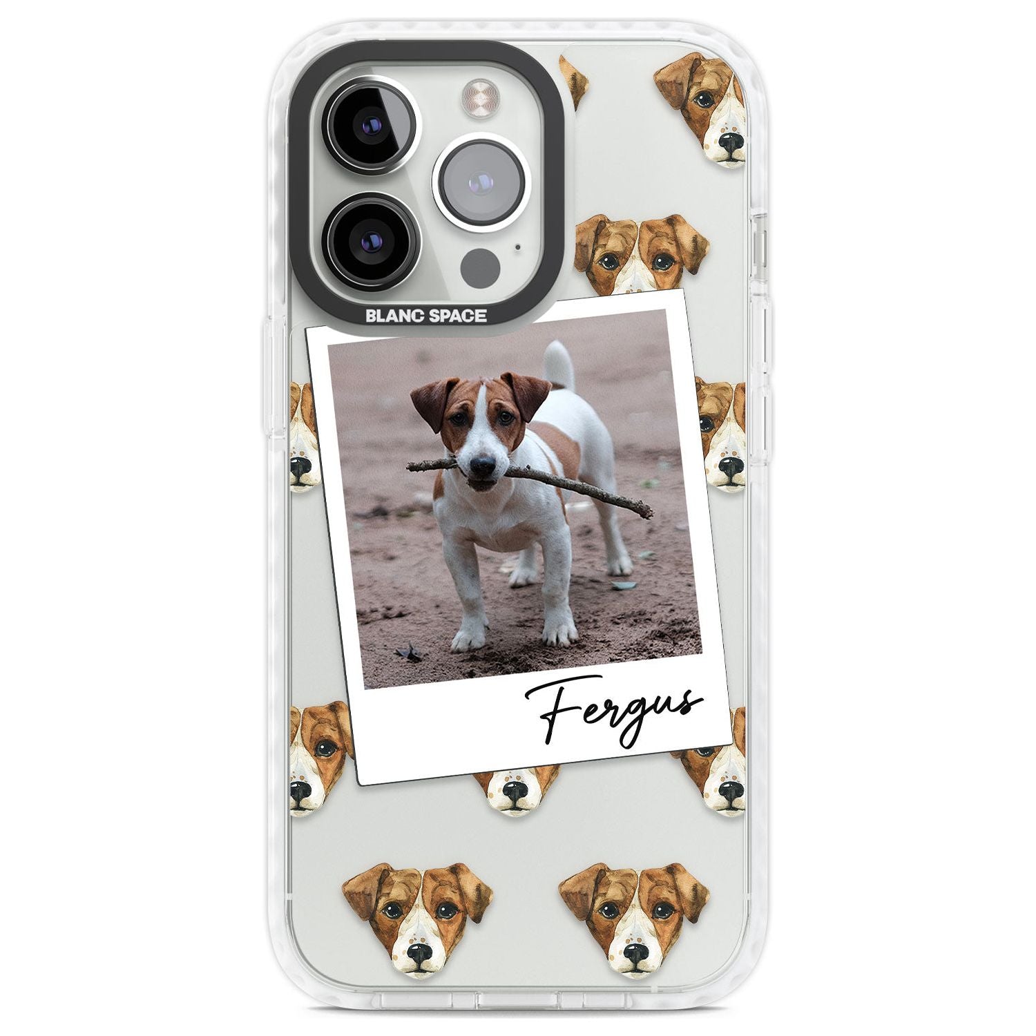 Personalised Jack Russell - Dog Photo Custom Phone Case iPhone 13 Pro / Impact Case,iPhone 14 Pro / Impact Case,iPhone 15 Pro Max / Impact Case,iPhone 15 Pro / Impact Case Blanc Space