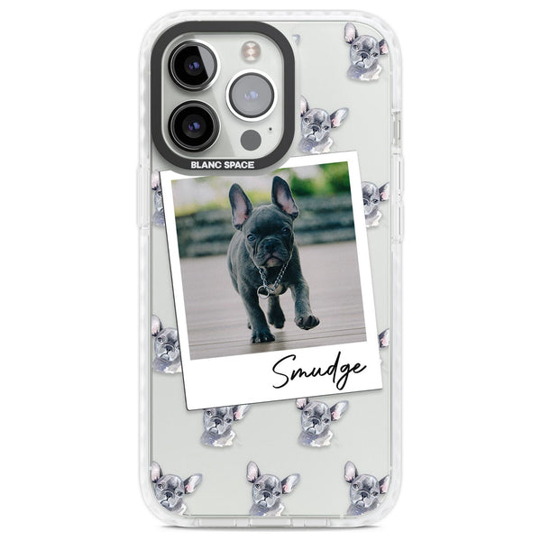 Personalised Grey French Bulldog Instant Camera Photo