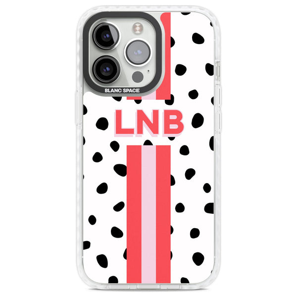 Personalised Polka & Pink Stripe