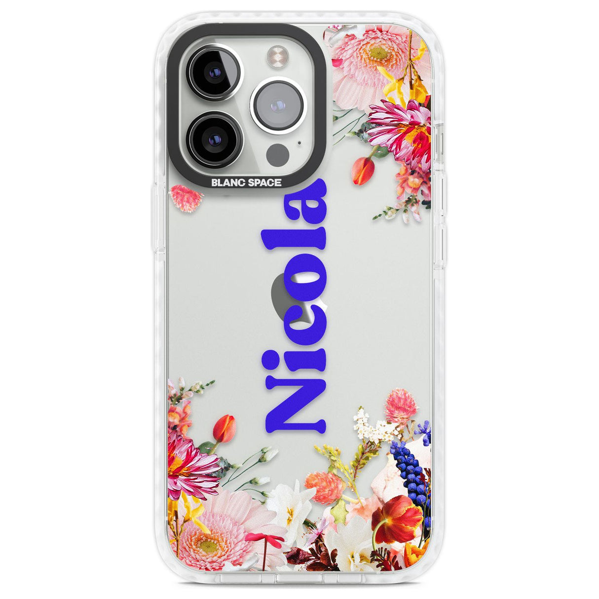 Personalised Text with Floral Borders Custom Phone Case iPhone 13 Pro / Impact Case,iPhone 14 Pro / Impact Case,iPhone 15 Pro Max / Impact Case,iPhone 15 Pro / Impact Case Blanc Space