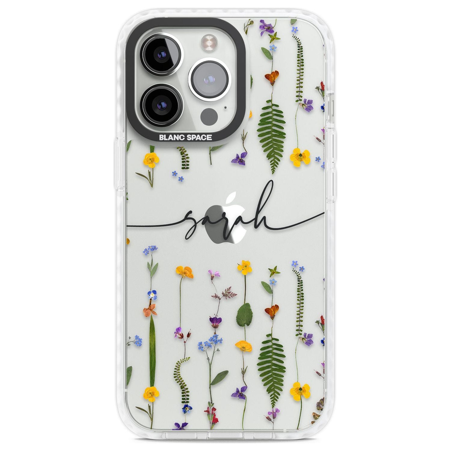 Personalised Wildflower Floral Custom Phone Case iPhone 13 Pro / Impact Case,iPhone 14 Pro / Impact Case,iPhone 15 Pro Max / Impact Case,iPhone 15 Pro / Impact Case Blanc Space