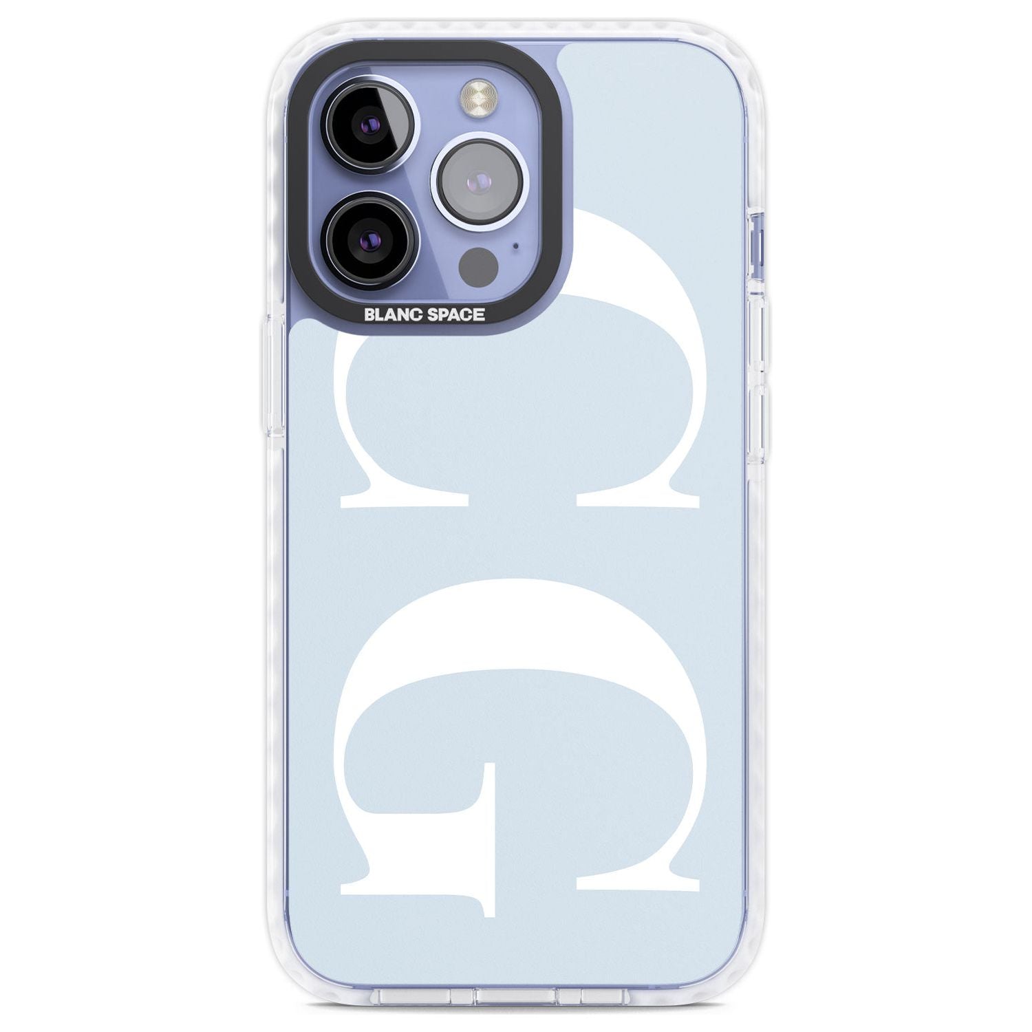 Personalised White & Blue Personalised Custom Phone Case iPhone 13 Pro / Impact Case,iPhone 14 Pro / Impact Case,iPhone 15 Pro Max / Impact Case,iPhone 15 Pro / Impact Case Blanc Space
