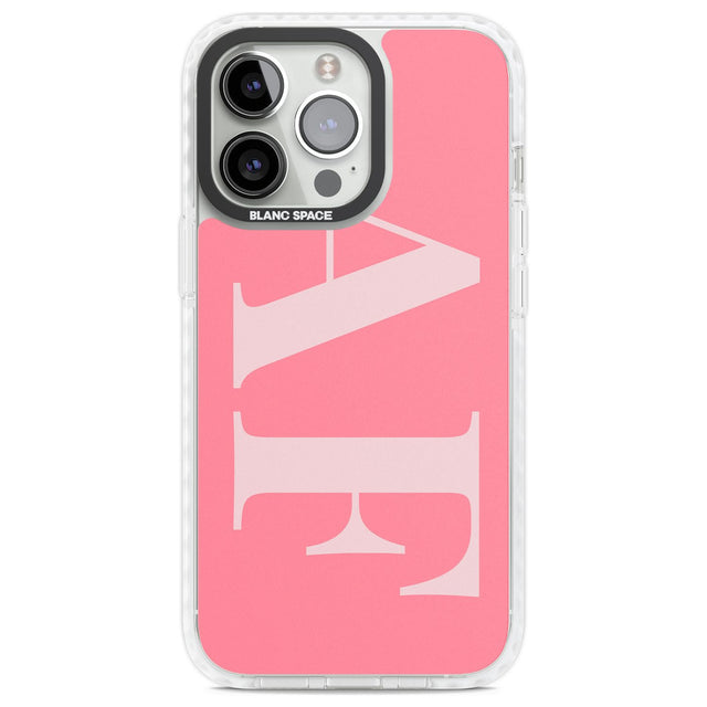 Personalised Light & Dark Pink Personalised Custom Phone Case iPhone 13 Pro / Impact Case,iPhone 14 Pro / Impact Case,iPhone 15 Pro Max / Impact Case,iPhone 15 Pro / Impact Case Blanc Space